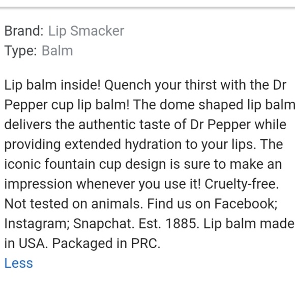 🆕️LAST 1!🖤Dr Pepper Cup Lip Balm🖤 - Picture 4 of 6